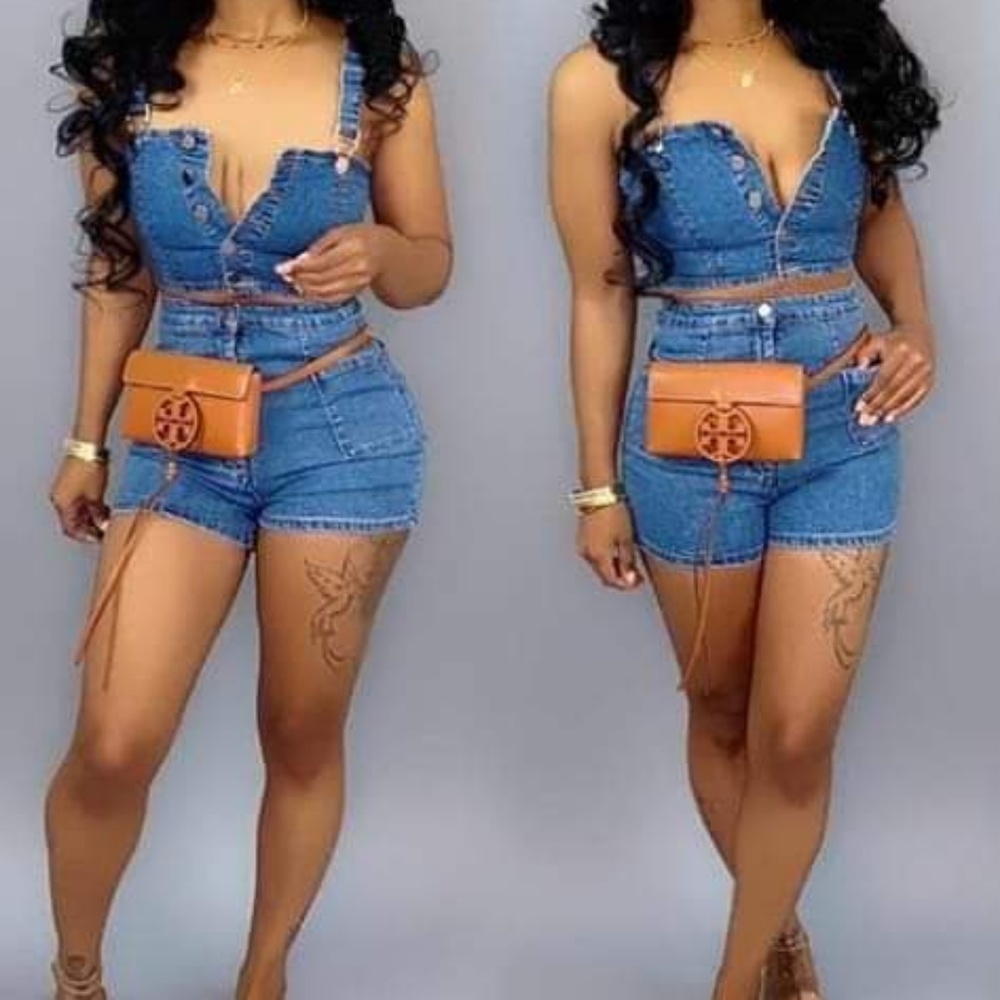 Denim 2 piece set